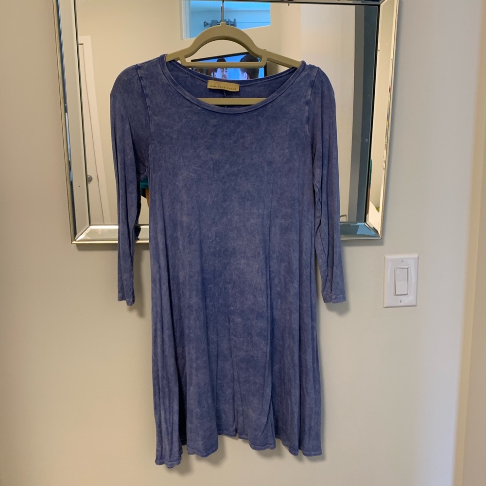Blue cotton dress